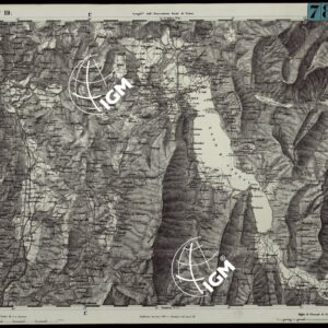 CARTA TOPOGRAFICA DEGLI STATI IN TERRAFERMA DI S.M. IL RE DI SARDEGNA ALLA SCALA DI 1.A 50.000. OPERA DEL CORPO REALE DELLO STATO MAGGIORE - FOGLIO N.°19. ANNECY
