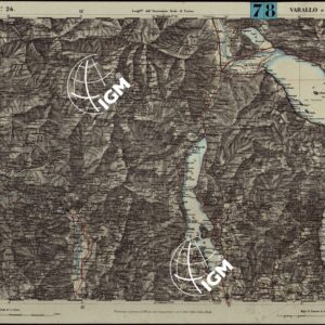 CARTA TOPOGRAFICA DEGLI STATI IN TERRAFERMA DI S.M. IL RE DI SARDEGNA ALLA SCALA DI 1.A 50.000. OPERA DEL CORPO REALE DELLO STATO MAGGIORE - FOGLIO N.°24. VARALLO PALLANZA + DOCUMENTO DI AGGIORNAMENTO PARTE OCCIDENTALE E ORIENTALE