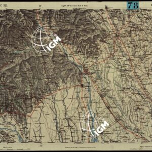 CARTA TOPOGRAFICA DEGLI STATI IN TERRAFERMA DI S.M. IL RE DI SARDEGNA ALLA SCALA DI 1.A 50.000. OPERA DEL CORPO REALE DELLO STATO MAGGIORE - FOGLIO N.°32.  GATTINARA + DOCUMENTO DI AGGIORNAMENTO PARTE OCCIDENTALE E ORIENTALE