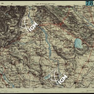 CARTA TOPOGRAFICA DEGLI STATI IN TERRAFERMA DI S.M. IL RE DI SARDEGNA ALLA SCALA DI 1.A 50.000. OPERA DEL CORPO REALE DELLO STATO MAGGIORE - FOGLIO N.°39. IVREA + DOCUMENTO DI AGGIORNAMENTO PARTE ORIENTALE
