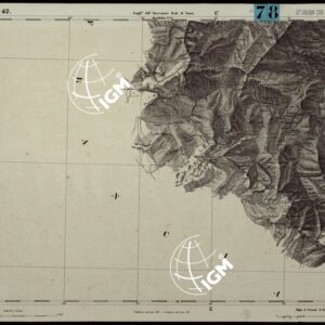 CARTA TOPOGRAFICA DEGLI STATI IN TERRAFERMA DI S.M. IL RE DI SARDEGNA ALLA SCALA DI 1.A 50.000. OPERA DEL CORPO REALE DELLO STATO MAGGIORE - FOGLIO N.°42. SANT JEAN DE MAURIENNE