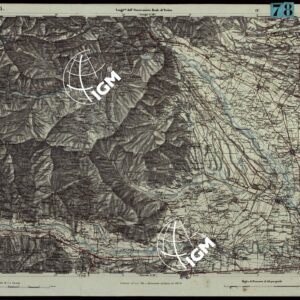 CARTA TOPOGRAFICA DEGLI STATI IN TERRAFERMA DI S.M. IL RE DI SARDEGNA ALLA SCALA DI 1.A 50.000. OPERA DEL CORPO REALE DELLO STATO MAGGIORE - FOGLIO N.°45. CIRIE'