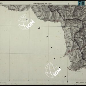 CARTA TOPOGRAFICA DEGLI STATI IN TERRAFERMA DI S.M. IL RE DI SARDEGNA ALLA SCALA DI 1.A 50.000. OPERA DEL CORPO REALE DELLO STATO MAGGIORE - FOGLIO N.°50.  CESANA