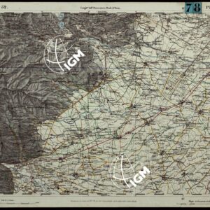 CARTA TOPOGRAFICA DEGLI STATI IN TERRAFERMA DI S.M. IL RE DI SARDEGNA ALLA SCALA DI 1.A 50.000. OPERA DEL CORPO REALE DELLO STATO MAGGIORE - FOGLIO N.°52  PINEROLO