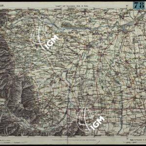 CARTA TOPOGRAFICA DEGLI STATI IN TERRAFERMA DI S.M. IL RE DI SARDEGNA ALLA SCALA DI 1.A 50.000. OPERA DEL CORPO REALE DELLO STATO MAGGIORE - FOGLIO N.°58 SALUZZO