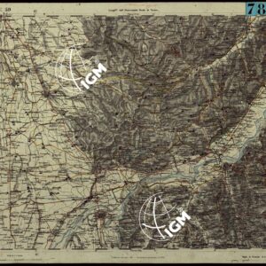 CARTA TOPOGRAFICA DEGLI STATI IN TERRAFERMA DI S.M. IL RE DI SARDEGNA ALLA SCALA DI 1.A 50.000. OPERA DEL CORPO REALE DELLO STATO MAGGIORE - FOGLIO N.°59. ALBA