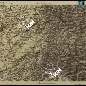 CARTA TOPOGRAFICA DEGLI STATI IN TERRAFERMA DI S.M. IL RE DI SARDEGNA ALLA SCALA DI 1.A 50.000. OPERA DEL CORPO REALE DELLO STATO MAGGIORE - FOGLIO N.°65.  FOSSANO