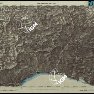 CARTA TOPOGRAFICA DEGLI STATI IN TERRAFERMA DI S.M. IL RE DI SARDEGNA ALLA SCALA DI 1.A 50.000. OPERA DEL CORPO REALE DELLO STATO MAGGIORE - FOGLIO N.°67. GENOVA + DOCUMENTO DI AGGIORNAMENTO PARTE OCCIDENTALEE ORIENTALE