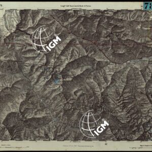 CARTA TOPOGRAFICA DEGLI STATI IN TERRAFERMA DI S.M. IL RE DI SARDEGNA ALLA SCALA DI 1.A 50.000. OPERA DEL CORPO REALE DELLO STATO MAGGIORE - FOGLIO N.°71.  VINADIO