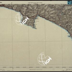 CARTA TOPOGRAFICA DEGLI STATI IN TERRAFERMA DI S.M. IL RE DI SARDEGNA ALLA SCALA DI 1.A 50.000. OPERA DEL CORPO REALE DELLO STATO MAGGIORE - FOGLIO N.°76. - CHIAVARI + DOCUMENTO DI AGGIORNAMENTO PARTE OCCIDENTALE E ORIENTALE