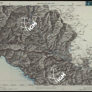 CARTA TOPOGRAFICA DEGLI STATI IN TERRAFERMA DI S.M. IL RE DI SARDEGNA ALLA SCALA DI 1.A 50.000. OPERA DEL CORPO REALE DELLO STATO MAGGIORE - FOGLIO N.°77. - LEVANTO + DOCUMENTO DI AGGIORNAMENTO PARTE OCCIDENTALE E ORIENTALE