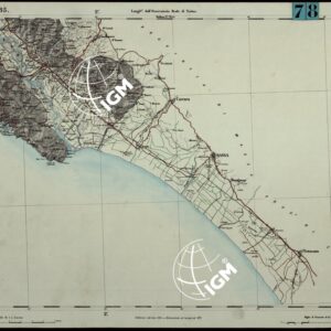 CARTA TOPOGRAFICA DEGLI STATI IN TERRAFERMA DI S.M. IL RE DI SARDEGNA ALLA SCALA DI 1.A 50.000. OPERA DEL CORPO REALE DELLO STATO MAGGIORE - FOGLIO N.°85.  SARZANA + DOCUMENTO DI AGGIORNAMENTO UNICO