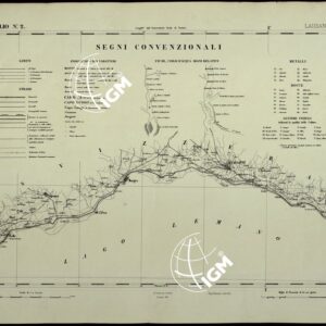 CARTA TOPOGRAFICA DEGLI STATI IN TERRAFERMA DI S.M. IL RE DI SARDEGNA ALLA SCALA DI 1.A 50.000. OPERA DEL CORPO REALE DELLO STATO MAGGIORE - FOGLIO N.°2.  LAUSANNE