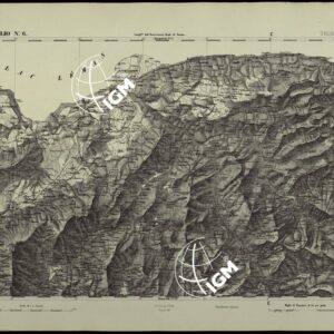 CARTA TOPOGRAFICA DEGLI STATI IN TERRAFERMA DI S.M. IL RE DI SARDEGNA ALLA SCALA DI 1.A 50.000. OPERA DEL CORPO REALE DELLO STATO MAGGIORE - FOGLIO N.°6.  THONON