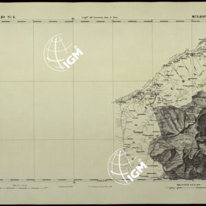 CARTA TOPOGRAFICA DEGLI STATI IN TERRAFERMA DI S.M. IL RE DI SARDEGNA ALLA SCALA DI 1.A 50.000. OPERA DEL CORPO REALE DELLO STATO MAGGIORE - FOGLIO N.°8. MONTE LEONE