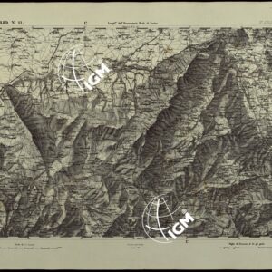 CARTA TOPOGRAFICA DEGLI STATI IN TERRAFERMA DI S.M. IL RE DI SARDEGNA ALLA SCALA DI 1.A 50.000. OPERA DEL CORPO REALE DELLO STATO MAGGIORE - FOGLIO N.°11. SANT JULIEN