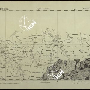 CARTA TOPOGRAFICA DEGLI STATI IN TERRAFERMA DI S.M. IL RE DI SARDEGNA ALLA SCALA DI 1.A 50.000. OPERA DEL CORPO REALE DELLO STATO MAGGIORE - FOGLIO N.°14  MONTE CERVINO