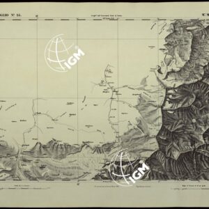 CARTA TOPOGRAFICA DEGLI STATI IN TERRAFERMA DI S.M. IL RE DI SARDEGNA ALLA SCALA DI 1.A 50.000. OPERA DEL CORPO REALE DELLO STATO MAGGIORE - FOGLIO N.°15. MONTE MORO