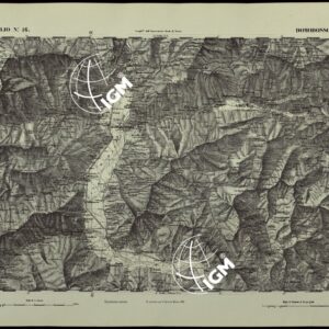CARTA TOPOGRAFICA DEGLI STATI IN TERRAFERMA DI S.M. IL RE DI SARDEGNA ALLA SCALA DI 1.A 50.000. OPERA DEL CORPO REALE DELLO STATO MAGGIORE - FOGLIO N.°16.  DOMODOSSOLA