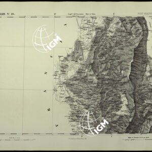 CARTA TOPOGRAFICA DEGLI STATI IN TERRAFERMA DI S.M. IL RE DI SARDEGNA ALLA SCALA DI 1.A 50.000. OPERA DEL CORPO REALE DELLO STATO MAGGIORE - FOGLIO N.°26.  PONT-BEAUVOISIN