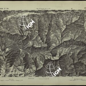 CARTA TOPOGRAFICA DEGLI STATI IN TERRAFERMA DI S.M. IL RE DI SARDEGNA ALLA SCALA DI 1.A 50.000. OPERA DEL CORPO REALE DELLO STATO MAGGIORE - FOGLIO N.°30. AOSTA