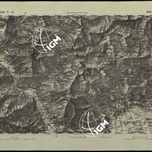 CARTA TOPOGRAFICA DEGLI STATI IN TERRAFERMA DI S.M. IL RE DI SARDEGNA ALLA SCALA DI 1.A 50.000. OPERA DEL CORPO REALE DELLO STATO MAGGIORE - FOGLIO N.°31.  BIELLA