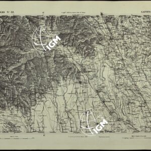 CARTA TOPOGRAFICA DEGLI STATI IN TERRAFERMA DI S.M. IL RE DI SARDEGNA ALLA SCALA DI 1.A 50.000. OPERA DEL CORPO REALE DELLO STATO MAGGIORE - FOGLIO N.°32. GATTINARA
