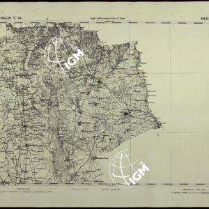 CARTA TOPOGRAFICA DEGLI STATI IN TERRAFERMA DI S.M. IL RE DI SARDEGNA ALLA SCALA DI 1.A 50.000. OPERA DEL CORPO REALE DELLO STATO MAGGIORE - FOGLIO N.°33.  OLEGGIO