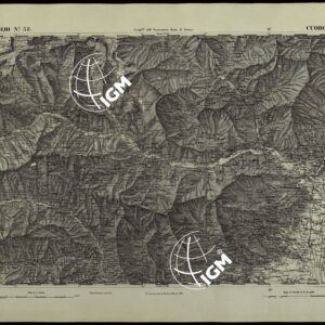 CARTA TOPOGRAFICA DEGLI STATI IN TERRAFERMA DI S.M. IL RE DI SARDEGNA ALLA SCALA DI 1.A 50.000. OPERA DEL CORPO REALE DELLO STATO MAGGIORE - FOGLIO N.°38. CUORGNE'