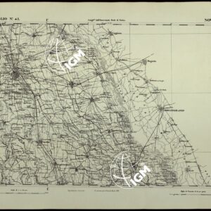 CARTA TOPOGRAFICA DEGLI STATI IN TERRAFERMA DI S.M. IL RE DI SARDEGNA ALLA SCALA DI 1.A 50.000. OPERA DEL CORPO REALE DELLO STATO MAGGIORE - FOGLIO N.°41. NOVARA