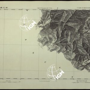 CARTA TOPOGRAFICA DEGLI STATI IN TERRAFERMA DI S.M. IL RE DI SARDEGNA ALLA SCALA DI 1.A 50.000. OPERA DEL CORPO REALE DELLO STATO MAGGIORE - FOGLIO N.°42.  SANT JEAN DE MAURIENNE