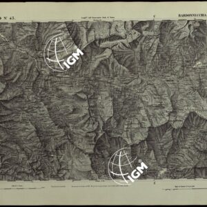 CARTA TOPOGRAFICA DEGLI STATI IN TERRAFERMA DI S.M. IL RE DI SARDEGNA ALLA SCALA DI 1.A 50.000. OPERA DEL CORPO REALE DELLO STATO MAGGIORE - FOGLIO N.°43.  BARDONECCHIA