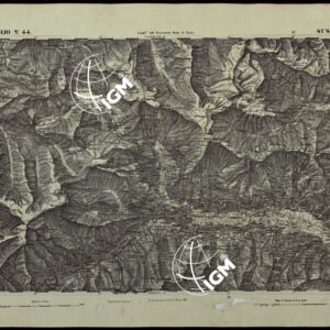 CARTA TOPOGRAFICA DEGLI STATI IN TERRAFERMA DI S.M. IL RE DI SARDEGNA ALLA SCALA DI 1.A 50.000. OPERA DEL CORPO REALE DELLO STATO MAGGIORE - FOGLIO N.°44.  SUSA