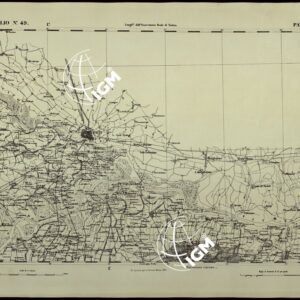 CARTA TOPOGRAFICA DEGLI STATI IN TERRAFERMA DI S.M. IL RE DI SARDEGNA ALLA SCALA DI 1.A 50.000. OPERA DEL CORPO REALE DELLO STATO MAGGIORE - FOGLIO N.°49. PAVIA