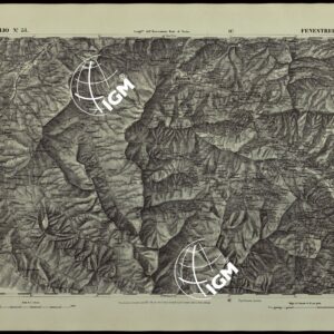 CARTA TOPOGRAFICA DEGLI STATI IN TERRAFERMA DI S.M. IL RE DI SARDEGNA ALLA SCALA DI 1.A 50.000. OPERA DEL CORPO REALE DELLO STATO MAGGIORE - FOGLIO N.°51.  FENESTRELLE