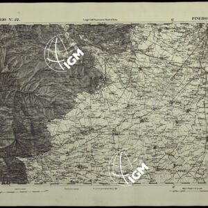 CARTA TOPOGRAFICA DEGLI STATI IN TERRAFERMA DI S.M. IL RE DI SARDEGNA ALLA SCALA DI 1.A 50.000. OPERA DEL CORPO REALE DELLO STATO MAGGIORE - FOGLIO N.°52. PINEROLO