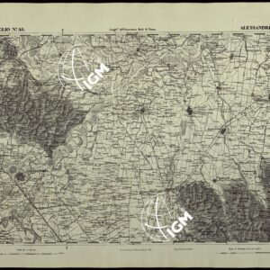 CARTA TOPOGRAFICA DEGLI STATI IN TERRAFERMA DI S.M. IL RE DI SARDEGNA ALLA SCALA DI 1.A 50.000. OPERA DEL CORPO REALE DELLO STATO MAGGIORE - FOGLIO N.°55. ALESSANDRIA