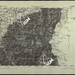 CARTA TOPOGRAFICA DEGLI STATI IN TERRAFERMA DI S.M. IL RE DI SARDEGNA ALLA SCALA DI 1.A 50.000. OPERA DEL CORPO REALE DELLO STATO MAGGIORE - FOGLIO N.°56.  CASTEGGIO