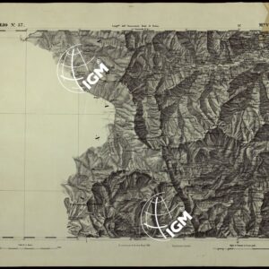 CARTA TOPOGRAFICA DEGLI STATI IN TERRAFERMA DI S.M. IL RE DI SARDEGNA ALLA SCALA DI 1.A 50.000. OPERA DEL CORPO REALE DELLO STATO MAGGIORE - FOGLIO N.°57.  MONTE VISO