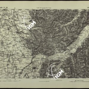 CARTA TOPOGRAFICA DEGLI STATI IN TERRAFERMA DI S.M. IL RE DI SARDEGNA ALLA SCALA DI 1.A 50.000. OPERA DEL CORPO REALE DELLO STATO MAGGIORE - FOGLIO N.°59.  ALBA