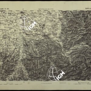 CARTA TOPOGRAFICA DEGLI STATI IN TERRAFERMA DI S.M. IL RE DI SARDEGNA ALLA SCALA DI 1.A 50.000. OPERA DEL CORPO REALE DELLO STATO MAGGIORE - FOGLIO N.°61. NOVI LIGURE