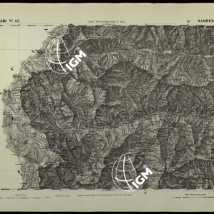CARTA TOPOGRAFICA DEGLI STATI IN TERRAFERMA DI S.M. IL RE DI SARDEGNA ALLA SCALA DI 1.A 50.000. OPERA DEL CORPO REALE DELLO STATO MAGGIORE - FOGLIO N.°63.  SAMPEYRE