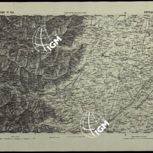 CARTA TOPOGRAFICA DEGLI STATI IN TERRAFERMA DI S.M. IL RE DI SARDEGNA ALLA SCALA DI 1.A 50.000. OPERA DEL CORPO REALE DELLO STATO MAGGIORE - FOGLIO N.°64.  CENTALLO