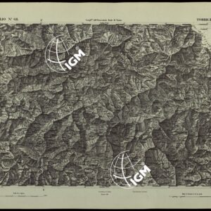 CARTA TOPOGRAFICA DEGLI STATI IN TERRAFERMA DI S.M. IL RE DI SARDEGNA ALLA SCALA DI 1.A 50.000. OPERA DEL CORPO REALE DELLO STATO MAGGIORE - FOGLIO N.°68. TORRIGLIA