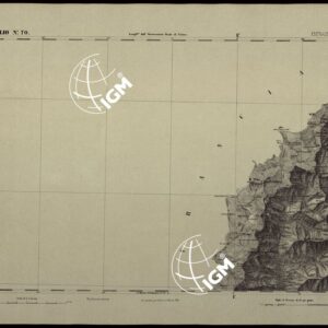 CARTA TOPOGRAFICA DEGLI STATI IN TERRAFERMA DI S.M. IL RE DI SARDEGNA ALLA SCALA DI 1.A 50.000. OPERA DEL CORPO REALE DELLO STATO MAGGIORE - FOGLIO N.°70.  ENTRAUNES