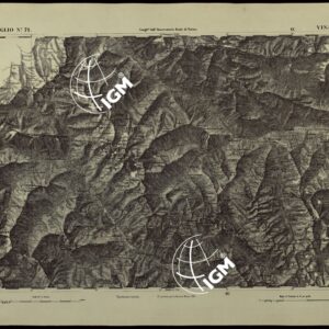 CARTA TOPOGRAFICA DEGLI STATI IN TERRAFERMA DI S.M. IL RE DI SARDEGNA ALLA SCALA DI 1.A 50.000. OPERA DEL CORPO REALE DELLO STATO MAGGIORE - FOGLIO N.°71. VINADIO