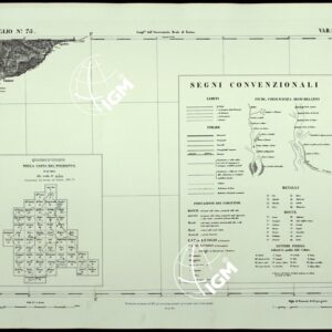 CARTA TOPOGRAFICA DEGLI STATI IN TERRAFERMA DI S.M. IL RE DI SARDEGNA ALLA SCALA DI 1.A 50.000. OPERA DEL CORPO REALE DELLO STATO MAGGIORE - FOGLIO N.°75.  VARAZZE