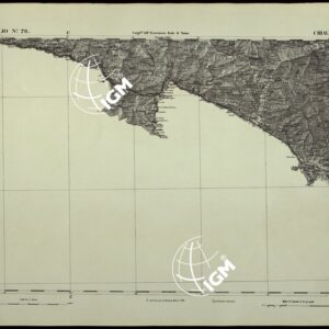 CARTA TOPOGRAFICA DEGLI STATI IN TERRAFERMA DI S.M. IL RE DI SARDEGNA ALLA SCALA DI 1.A 50.000. OPERA DEL CORPO REALE DELLO STATO MAGGIORE - FOGLIO N.°76. CHIAVARI