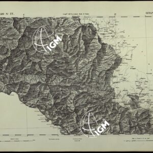 CARTA TOPOGRAFICA DEGLI STATI IN TERRAFERMA DI S.M. IL RE DI SARDEGNA ALLA SCALA DI 1.A 50.000. OPERA DEL CORPO REALE DELLO STATO MAGGIORE - FOGLIO N.°77. LEVANTO