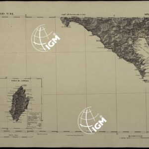 CARTA TOPOGRAFICA DEGLI STATI IN TERRAFERMA DI S.M. IL RE DI SARDEGNA ALLA SCALA DI 1.A 50.000. OPERA DEL CORPO REALE DELLO STATO MAGGIORE - FOGLIO N.°84 SPEZIA